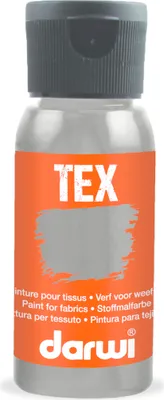Produktbild von Darwi 4x DARWI Stoffmalfarbe, Flasche 50ml, Zink - Zink DA0100050162C