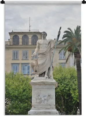 Produktbild von MuchoWow® Wandteppich Wandbehang Marmorstatue Napoleon 90x135 cm Tapisserie Dekoration Wandtuch - Baumwolle - Wandskulptur