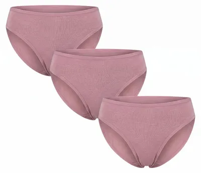 Produktbild von Kisses&Love 3er-Pack Damen-Baumwoll-Slips mit mittelhohem Bund KL10000