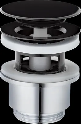 Produktbild von Mora Push-down Ablaufventil Schwarz PVD