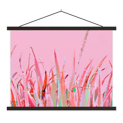 Produktbild von MuchoWow® Textilposter Sommer - Pflanzen - Pastell 60x45 cm mit schwarzem Rahmen - Poster Schlafzimmer