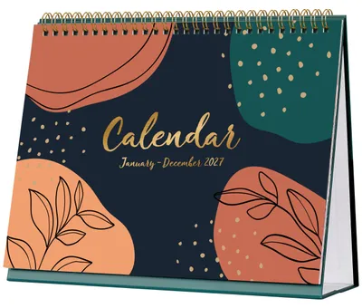 Imagen del producto de Calendario de escritorio 2027, vista anual, formato A4, para oficina