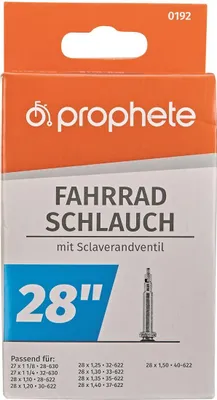 Produktbild von Prophete 192 Fahrradgruppenschlauch 28"/27", Sclaverandventil, auch für Airliner-Felge