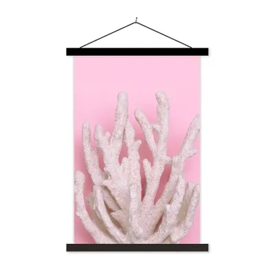 Produktbild von MuchoWow® Textilposter Koralle - Rosa - Sommer 120x180 cm mit schwarzem Rahmen - Fotos