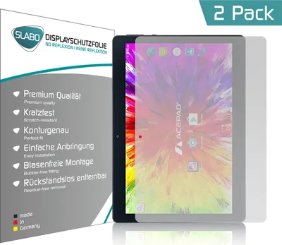 Produktbild von 2x Slabo Displayschutzfolie für ACEPAD A140 (bis 2018) MATT "No Reflexion" Displayfolie Schutzfolie Folie