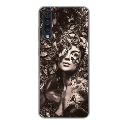 Produktbild von MuchoWow® Handyhülle Schutzhülle Hülle für Samsung Galaxy A50 Frau - Tiere - Pflanzen Silikon Softcase Handy Hülle - Mobiltelefonhülle
