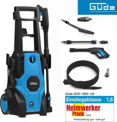 Produktbild von Güde Hochdruckreiniger GHD 1800-135 1800 W, 135 bar mit Zubehör