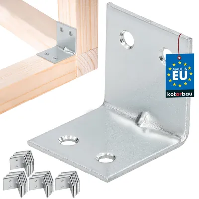 Produktbild von KOTARBAU® 50er Set Winkelverbinder Regalwinkel 30x30x30mm Schwerlastwinkel Anschlagwinkel Verstärkter Metallwinkel Bauverbinder Verzinkter Stahl