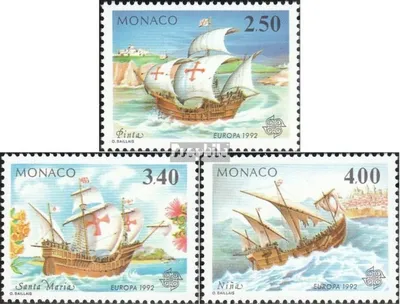 Produktbild von Briefmarken Monaco 1992 Mi 2070-2072 (kompl.Ausg.) postfrisch Entdeck.Amerikas