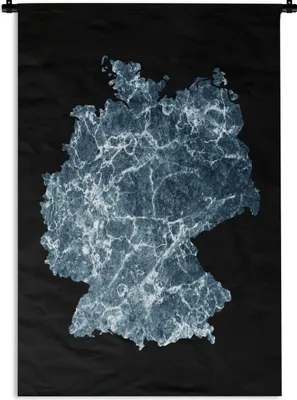 Produktbild von MuchoWow® Wandteppich Wandbehang Karte - Deutschland - Marmor 90x135 cm Tapisserie Dekoration Wandtuch - Baumwolle - Wandskulptur