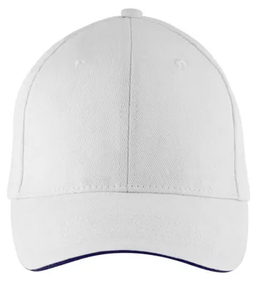 Produktbild von SOLS - "Buffalo" Baseball-Mütze LT1029 (Einheitsgröße) (Weiß/Marineblau)