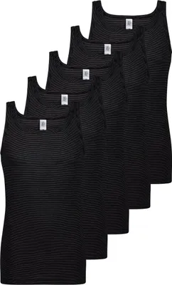 Produktbild von ESGE 5er Pack - Feinripp Ringel Unterhemd / Tanktop Unterhemd von ESGE Feinripp Ringel, Pflegeleicht, formbeständig und strapazierfähig, Nach traditioneller Meisterverarbeitung für höchste Qualitätsansprüche