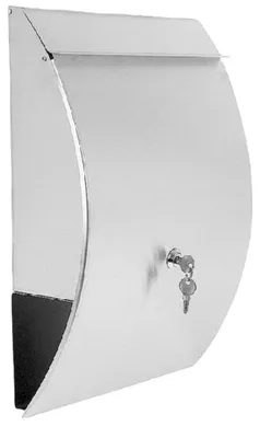 Image de Boîte aux lettres en acier inoxydable avec compartiment pour les journaux Boîte aux lettres murale