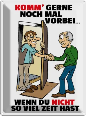 Produktbild von vianmo Blechschild 40x30 cm Komm wenn du nicht viel Zeit hast Spruch Zitat