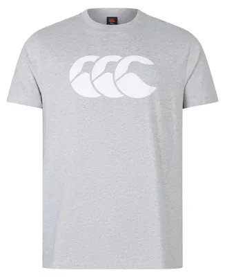 Produktbild von Canterbury Herren T-Shirt grau-weiß - Logo Sportshirt Baumwolle Large