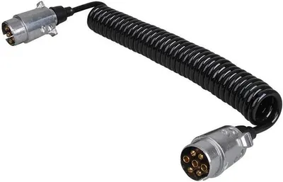 Produktbild von Spiralkabel 4,5M mit 2x Stecker 7-polig Metall