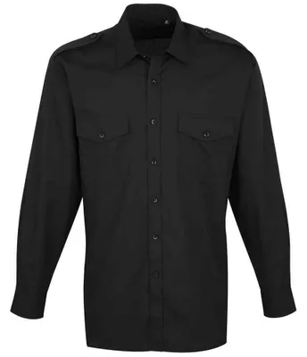Immagine prodotto di Premier - Camicia da pilota da uomo a maniche lunghe LT3321 (45,5 cm) (nera)