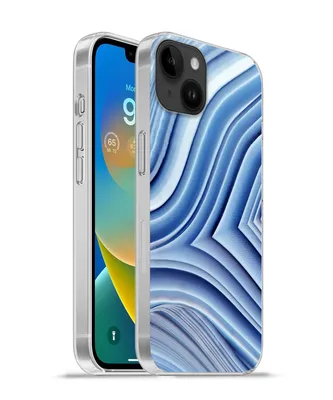 Produktbild von MuchoWow® Handyhülle Schutzhülle Hülle für Apple iPhone 14 Plus - Soft case Natursteine - Muster - Blau Silikon Softcase Handy Hülle - Abbildung