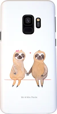 Produktbild von Mr. & Mrs. Panda Samsung Galaxy S9 Handyhülle Faultier Pärchen - Weiß - Geschenk, faul, Hülle, Cover, Liebe, Smartphone, Handy Schutzhülle, Beziehung