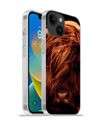Produktbild von MuchoWow® Handyhülle Schutzhülle Hülle für Apple iPhone 14 - Softcase Schottischer Highlander - Kuh - Hörner - Porträt - Tiere Silikon Softcase Handy Hülle - Mobiltelefonhülle