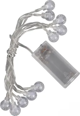 Image de Globe String Lights Battery Powered Type Colored IP66 Waterproof LED Bulb String Lights for Christmas Holiday Decorations Colorful 1.5 Meters 10 Lights 2 Batteries