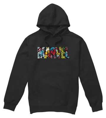 Produktbild von Marvel Kapuzenpullover Herren Comic Logo schwarz XL