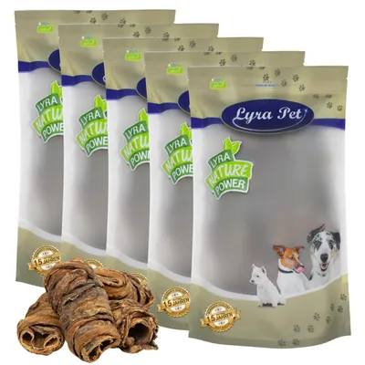 Produktbild von 5 kg Lyra Pet® Wrap aus Rinderlunge und Strossen