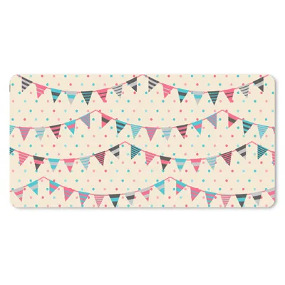 Produktbild von MuchoWow® Mauspad Mousepad Girlanden - Muster - Pastell 60x30 cm - Mousepads - Maus Mat - Pad - Mausunterlage - Nachhaltig