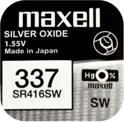 Zdjęcie produktu dla Maxell 18293900, Jednorazowa bateria, SR416SW, Srebrny-Oksydowany, 1,55 V, 10 szt., 8,3 mAh