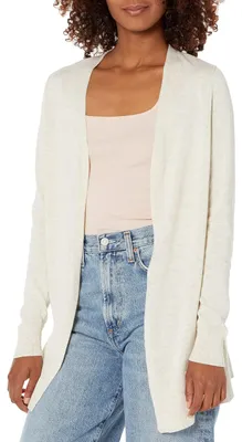 Produktbild von Amazon Essentials Damen Leichte Strickjacke ohne Knöpfe (in Übergröße erhältlich), Haferbeige Meliert, XXL