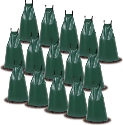 Produktbild von Clanmacy Bewässerungssack treebag 15 Stück Bewässerungssack 75L Bewässerungsbeutel Wassersack für Bäume Grün