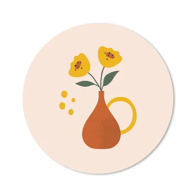 Produktbild von MuchoWow® Mauspad Mousepad Vase - Blumen - Pastell 20x20 cm - Mousepads - Maus Mat - Pad - Mausunterlage - Schreibtischmatte