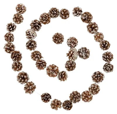 Produktbild von Weihnachtsgirlande mit Goldmotiven und Tannenzapfen 180 cm