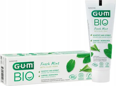 Produktbild von Sunstar | Zahnpasta - BIO Fresh Mint - 75 ml - mit Aloe Vera - schützt und erfrischt