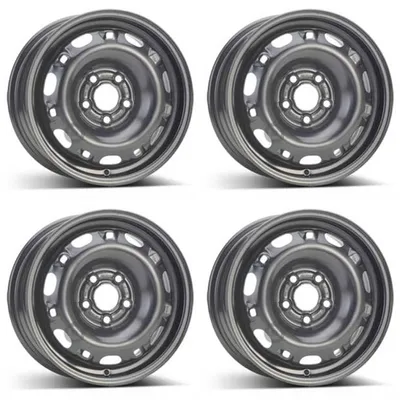 Productafbeelding van 4 stalen velgen, 5.0Jx14 inch, ET35, 5x100 steek, geschikt voor Seat Cordoba, Ibiza, Toledo. Set van 4