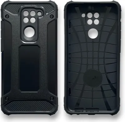 Produktbild von Wisam Xiaomi Redmi Note 9 6,53" Panzer Schutzhülle Hybrid Armor Case Black Cover
