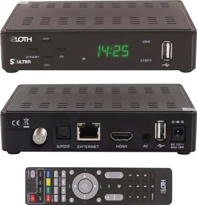Immagine prodotto di RED OPTICUM Sloth S1 Ultra Sat Receiver con PVR I Ricevitore digitale satellitare HD 1080p - HDMI - LAN - USB - Audio coassiale I Alimentazione a 12V ideale per il campeggio