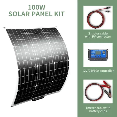 Produktbild von Solarpanel, hohe Effizienz, leichtes Design, 100w Solarkit