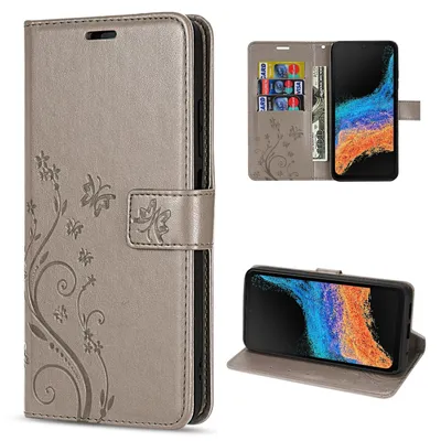 Produktbild von Hülle für Samsung Xcover 6 Pro Handyhülle Handy Tasche Flip Wallet Case Etui Grau