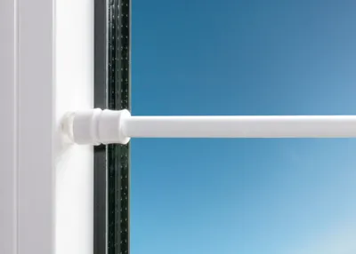 Produktbild von Deco4Me Gardinenstange zum Klemmen (Weiß, 40-60 cm - 1 Stück) ausziehbare Klemmstange für Gardinen & Scheibengardinen - einfache Montage am Fensterrahmen, ohne Bohren & Kleben - max. Tragkraft 2 kg