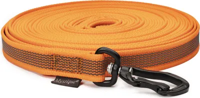 Produktbild von Mystique® Gummierte Schleppleine Robust mit Handschlaufe 25mm neon orange 5m