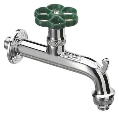Wasserhahn aus verchromtem Messing, 16 cm, 1/2" AG