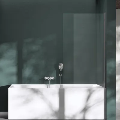 Produktbild von Mai&Mai Badewannen-Duschwand, Sicherheitsglas, 80x140cm, NANO-Versiegelung, Cortona201, Einfache Montage