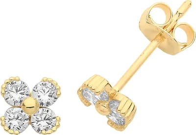 Image de Boucles d'Oreilles Femme Or 375/1000 avec Oxyde de Zirconium - 5mm*5mm; TRS26943