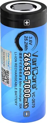 Produktbild von Akku Batterie Zelle VariCore VC-2670 26650 Li-Ion 3,7 V 7000 mAh