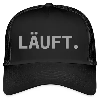 Produktbild von Spreadshirt Stromberg Läuft Trucker Cap, One size, Schwarz/Schwarz