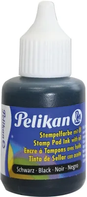Produktbild von Stempelfarbe 4 30 ml mit Öl schwarz Packung mit 10 Stück