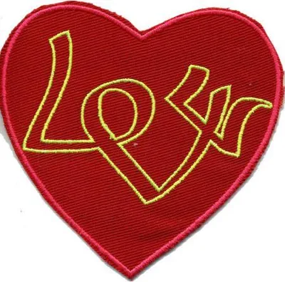 Produktbild von AUFNÄHER - Love - 02386 - Gr. ca. 9 x 9,5 cm - Patches Stick Applikation