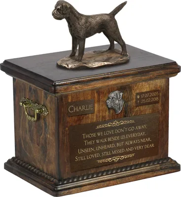 Produktbild von Border Terrier - Eine Urne für die Asche eines Hundes, eine Urne mit einer Statue, eine personalisierte Hundeurne von der Marke Art-Dog.