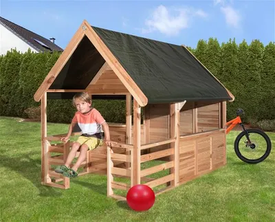 Produktbild von Weka Spielhaus / Kinderspielhaus 196 mit Veranda 146x195cm